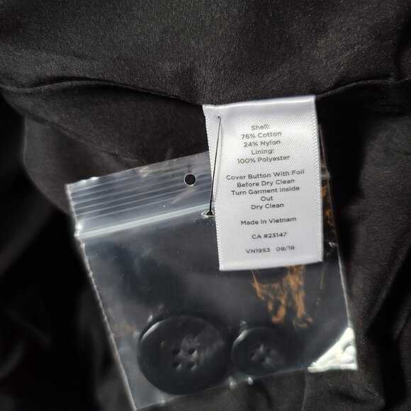 Talbots Aberdeen Pique Knit Pick Stitch Blazer Plus 22W Black Career Preppy NWT - Picture 6 of 8